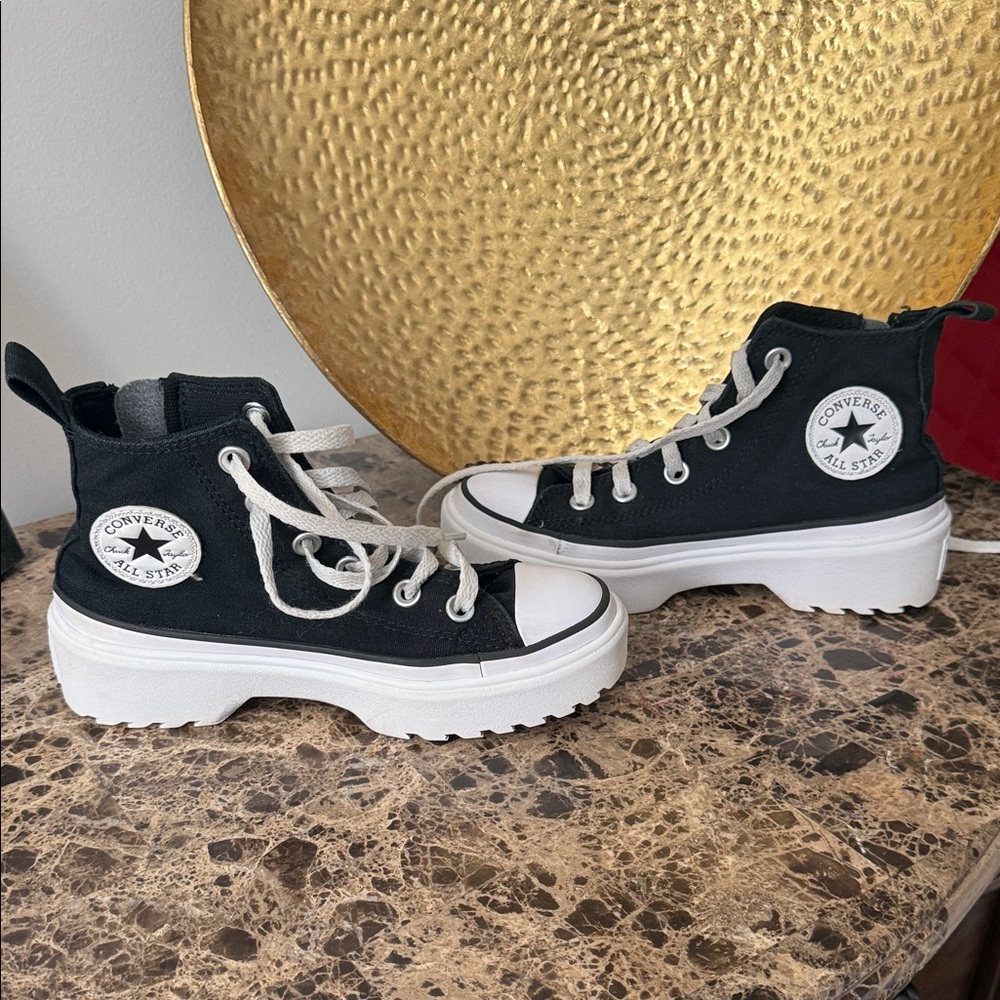 Converse Black and White Platform High-Tops